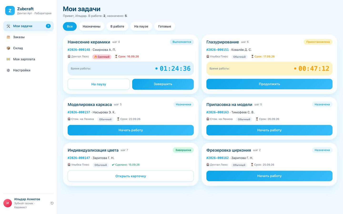 Кабинет зубного техника